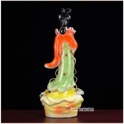TƯỢNG SỨ CÔ TIÊN CẦM NHÀNH HOA
